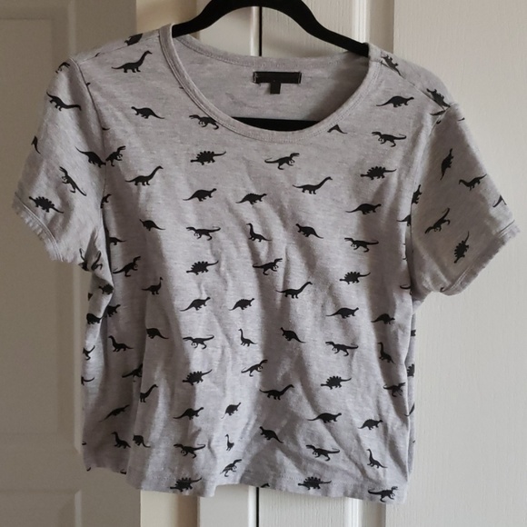 love peace & lazy days Tops - Dino crop top